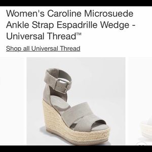 Ankle strap espadrille wedge